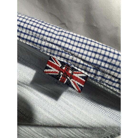 English Laundry Men's Blue Print Shirt L Button Up Christopher Wicks M26 - Picture 4 of 14